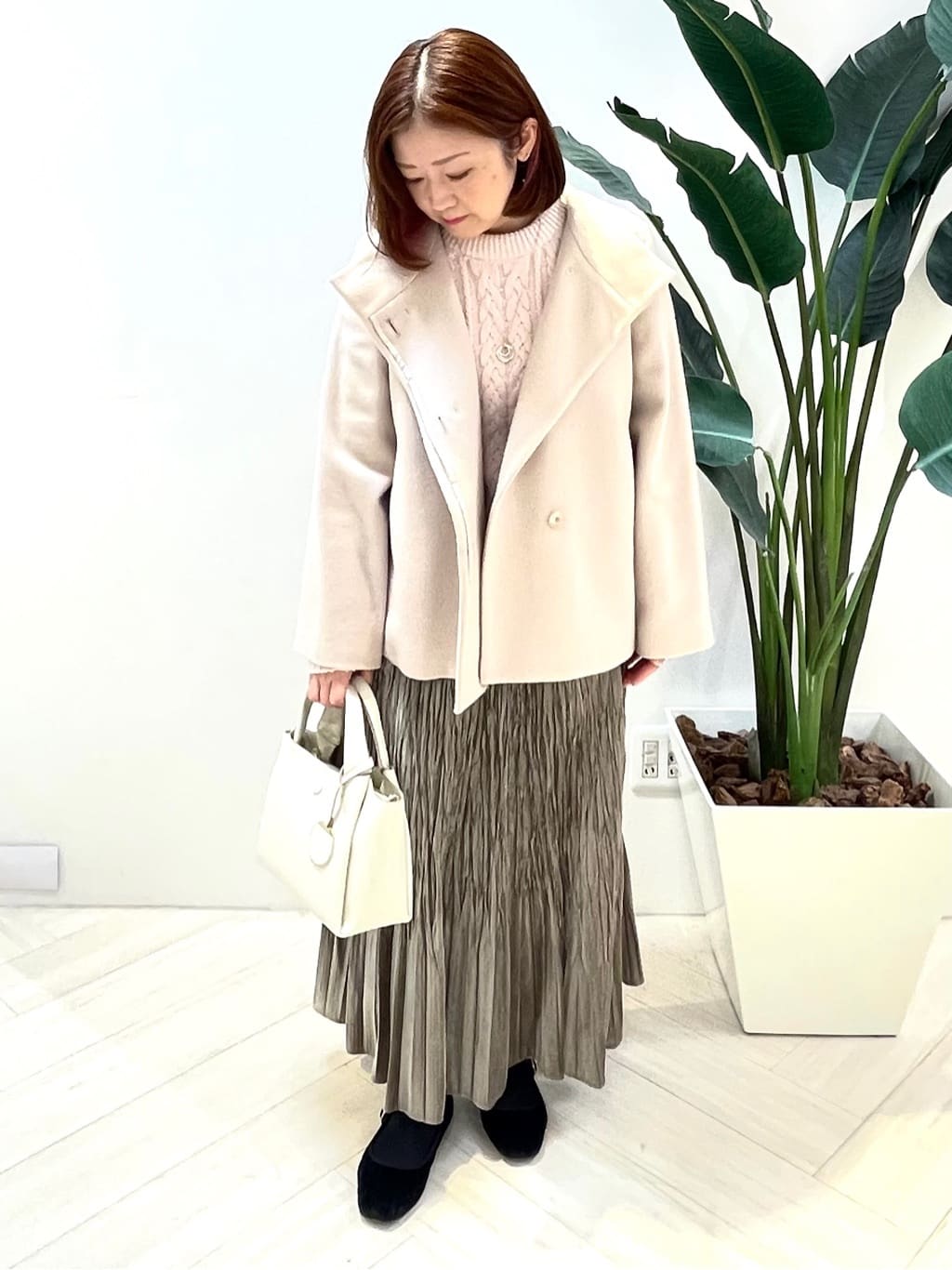 Tomoさんの「UNTITLED｜【洗える】スポンディッシュ ケーブル柄ニット」を使ったコーディネート