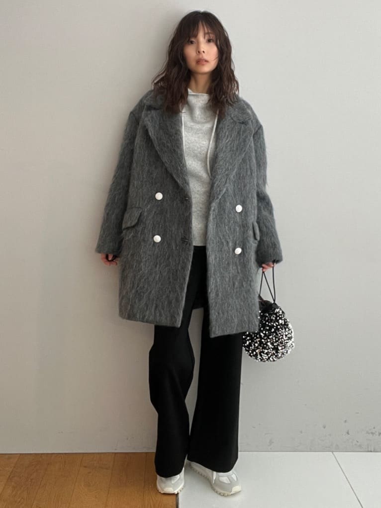 misaさんの「DRESSTERIOR｜スパンコール2WAY巾着バッグ」を使ったコーディネート