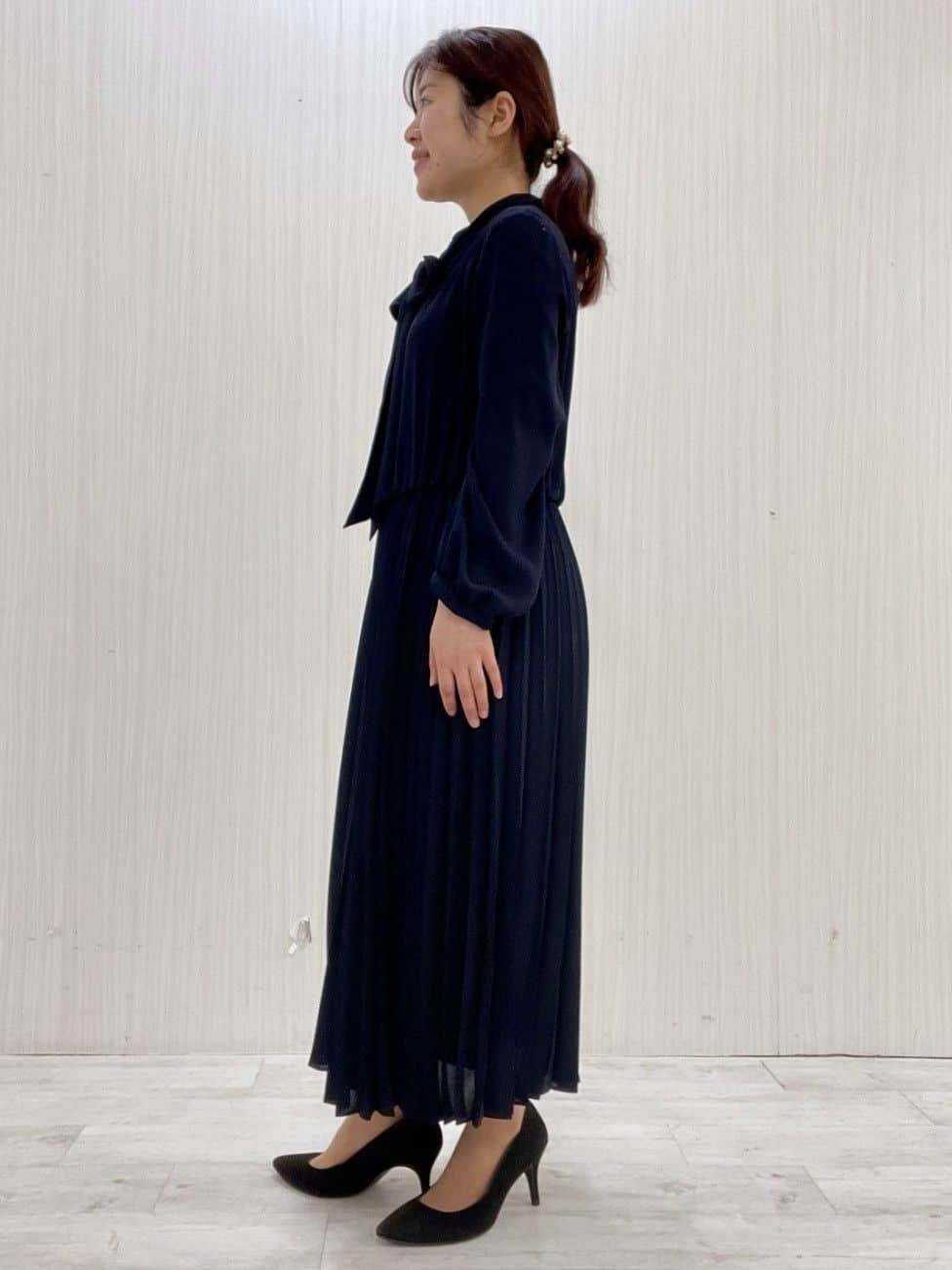 Mさんの「UNTITLED｜【フォーマル/洗える】ボウタイ プリーツワンピース」を使ったコーディネート