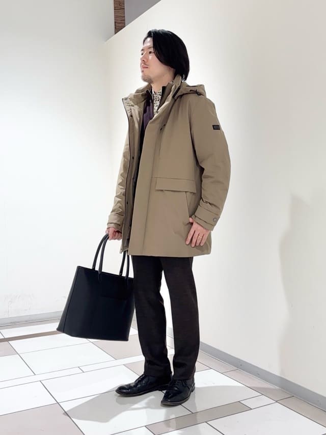 及川さんの「TAKEO KIKUCHI｜【None Of Stress】ストレッチ ダウンブルゾン」を使ったコーディネート