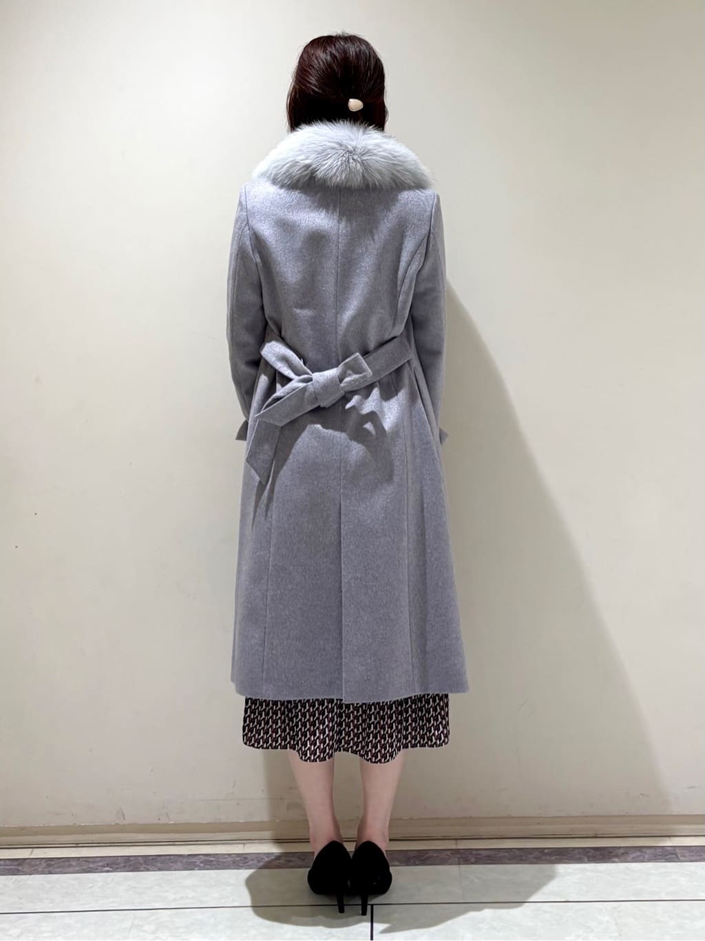 sakiさんの「COUP DE CHANCE｜【日本製／ブルーフォックスファー／カシミヤ混】ファー付ウールコート」を使ったコーディネート