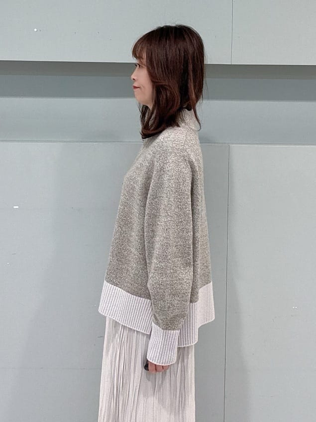 makiさんの「UNTITLED｜【8色展開/洗える】ウールカシミヤ ハイネックニット」を使ったコーディネート