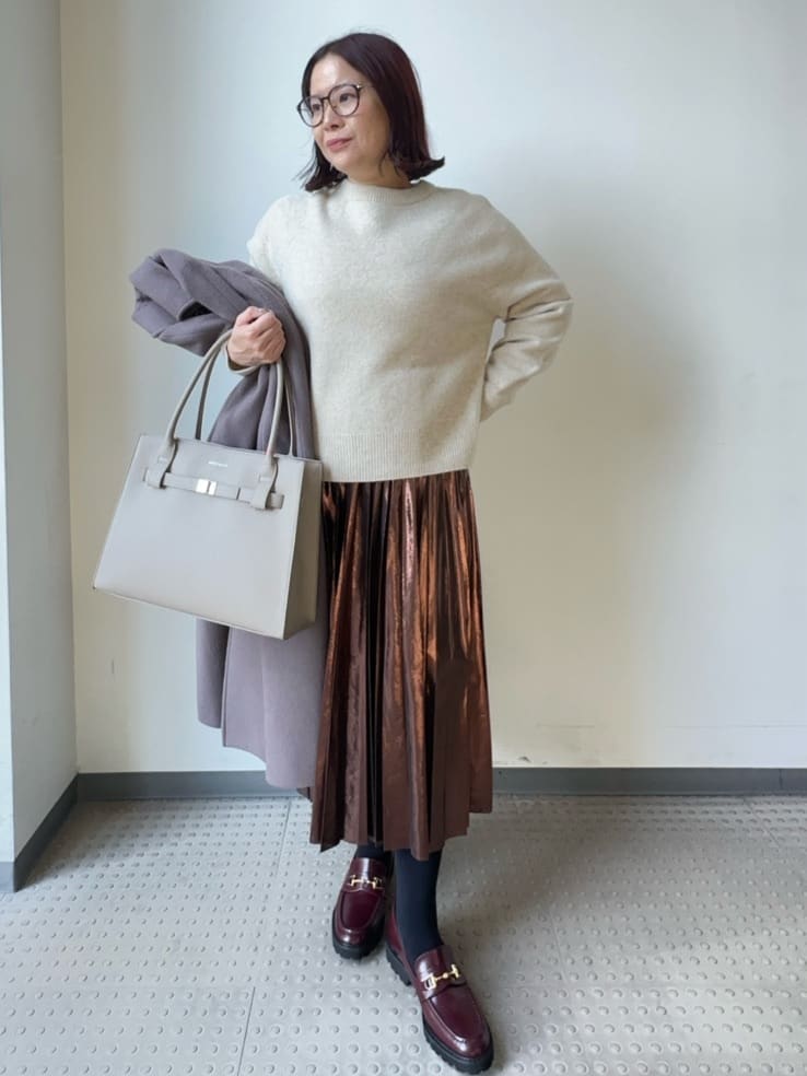 Asamiさんの「DRESSTERIOR｜Super110sウールステンカラーコート」を使ったコーディネート