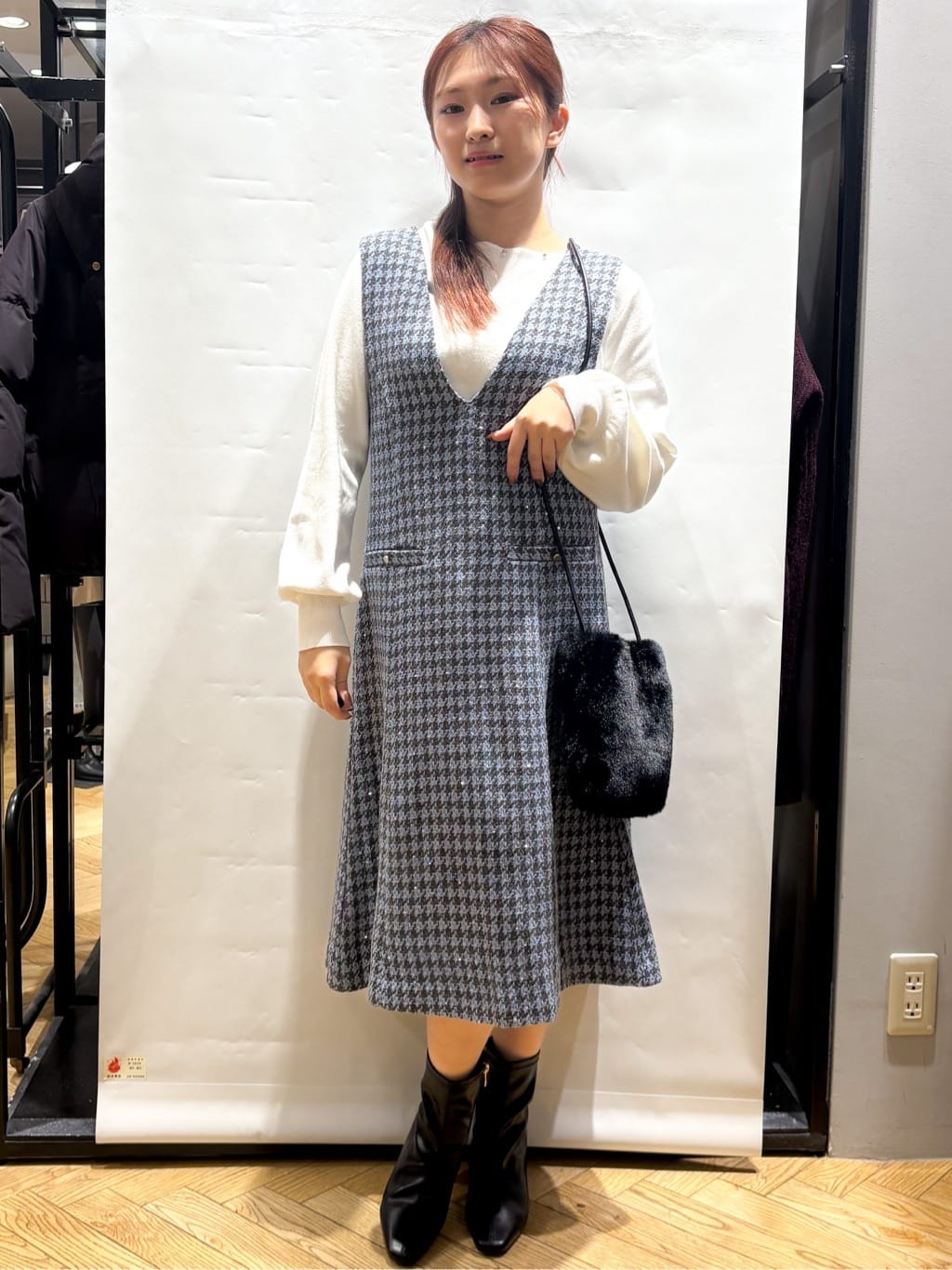 ふうかさんの「index｜ラメスカラップビジューデザインニット【洗濯機OK】《6col／S～LL》」を使ったコーディネート