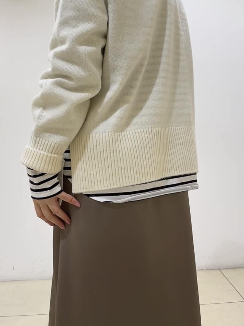 watanabeさんの「UNTITLED｜【8色展開/洗える】ウールカシミヤ ハイネックニット」を使ったコーディネート