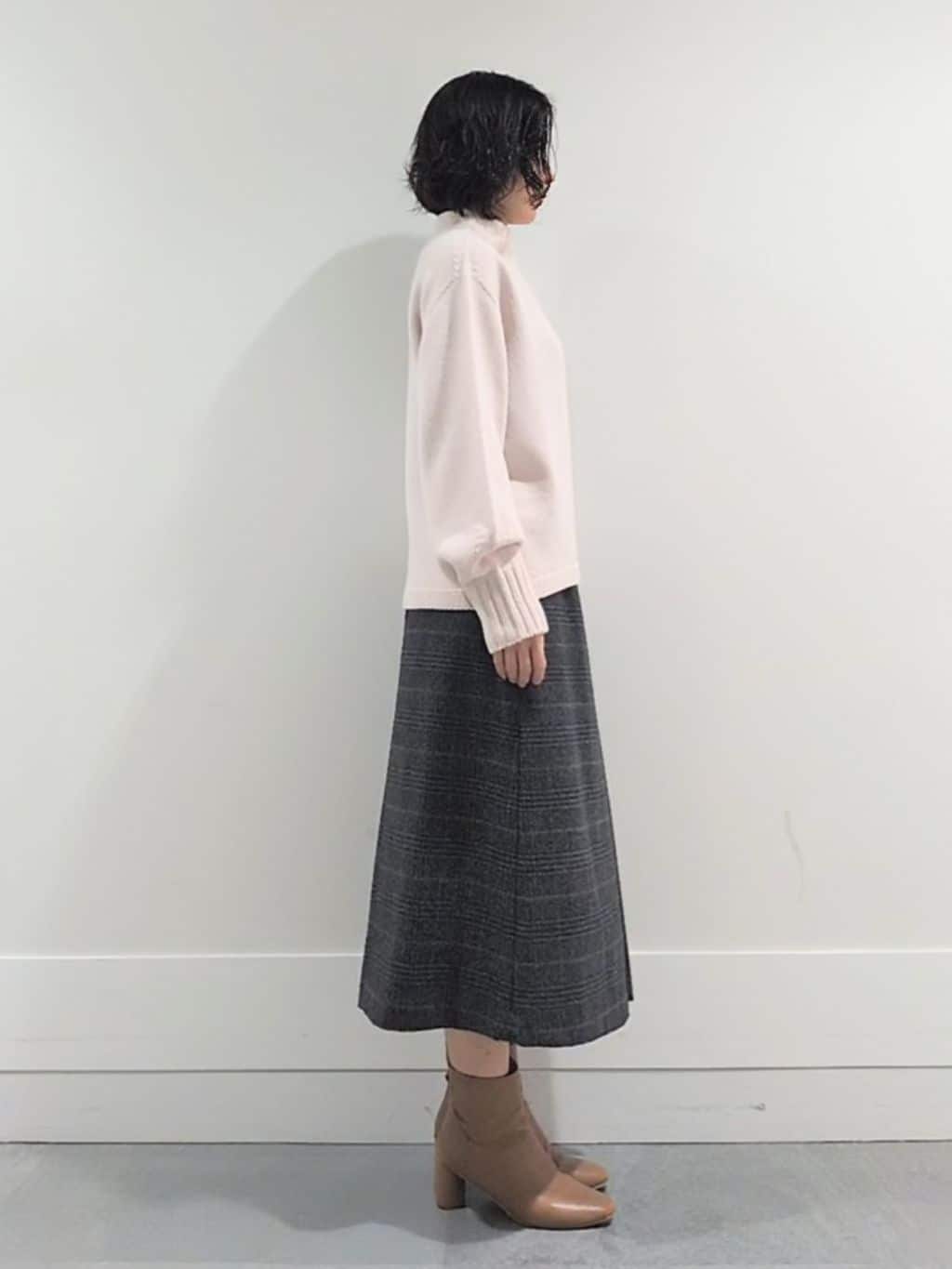 ミズタさんの「UNTITLED｜【洗える】スポンディッシュ ボトルネックニット」を使ったコーディネート