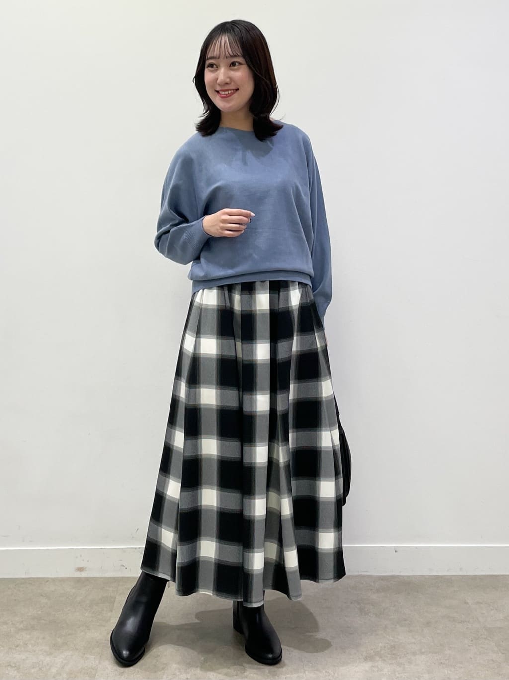 yukariさんの「Dessin｜【洗える】ウールブレンド後ろボタンニット」を使ったコーディネート