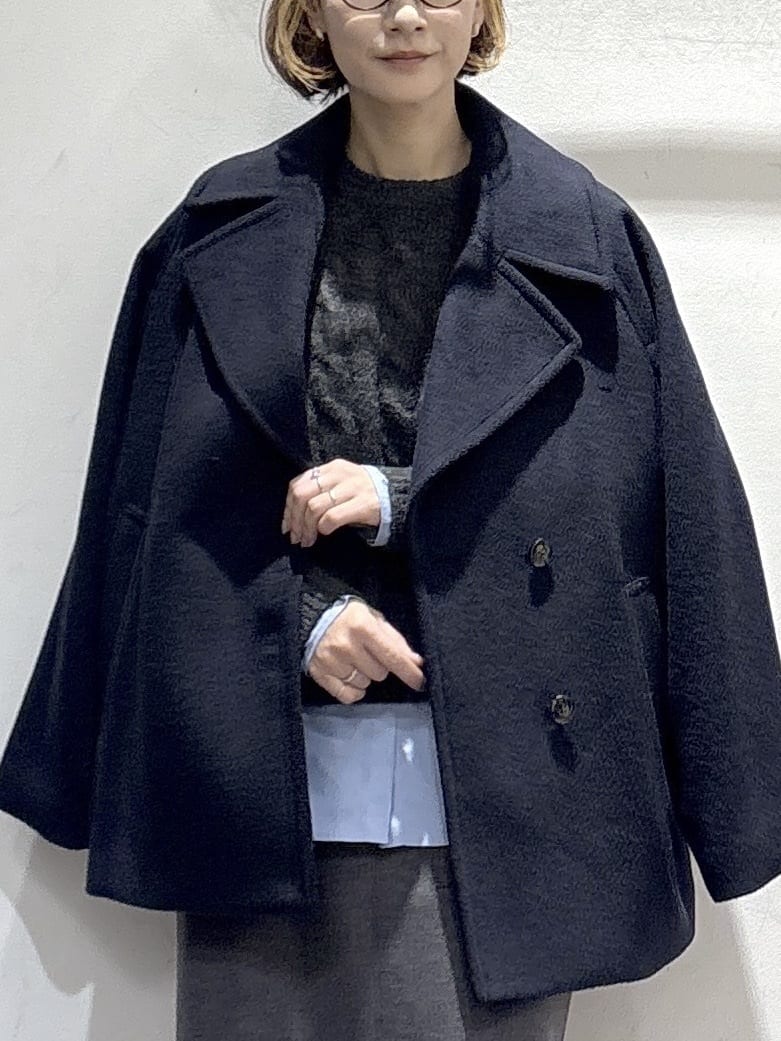 たけねぇさんの「OPAQUE.CLIP｜カシミヤブレンドウールミドルピーコート」を使ったコーディネート