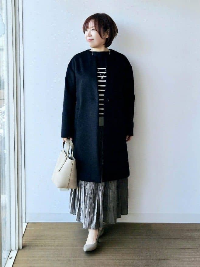 やじまさんの「UNTITLED｜【洗える】モックネックミラノリブニット」を使ったコーディネート
