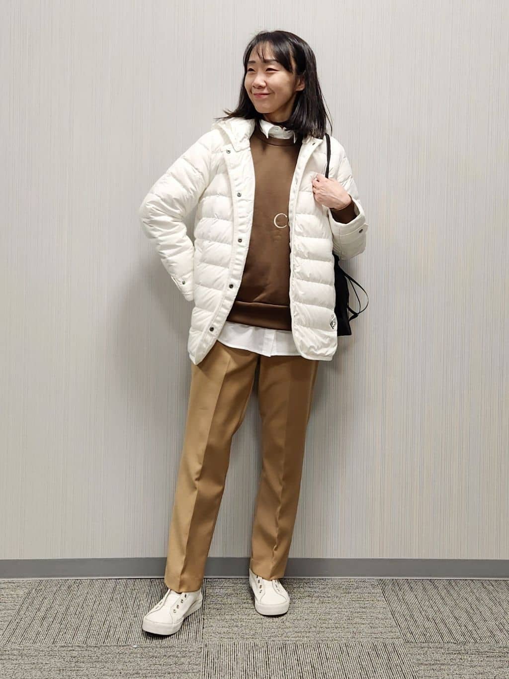 naraさんの「Dessin｜【撥水・2WAY】ミュラーダウンコートミドル丈」を使ったコーディネート