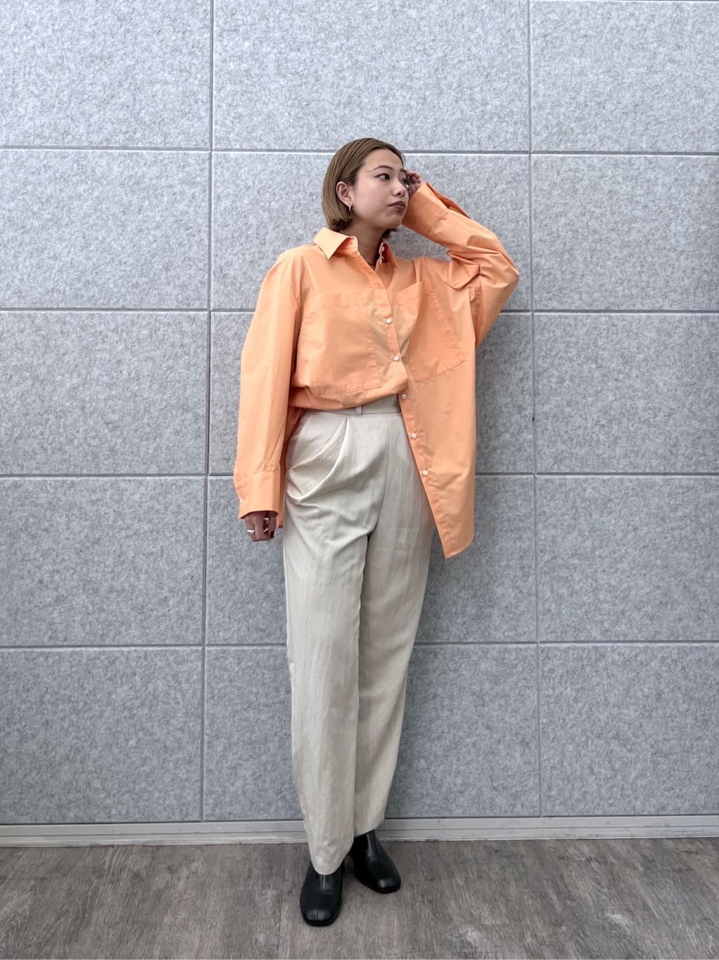 Harukaさんの「INDIVI｜Timeless｜ビッグポケットフォルムシャツ【接触冷感】」を使ったコーディネート