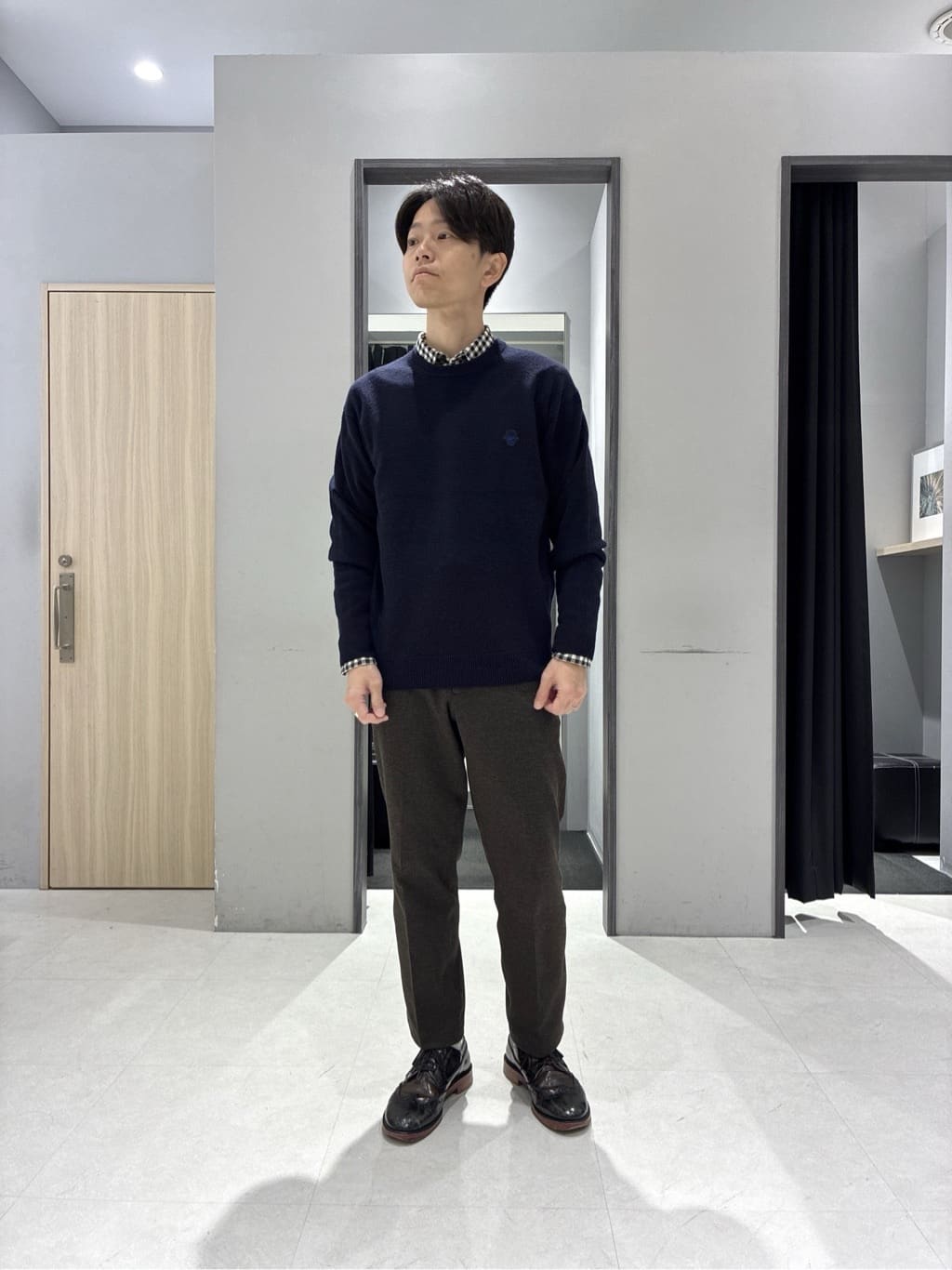 わいずみさんの「TAKEO KIKUCHI｜【None Of Stress】アクティブジャージ 千鳥 ジャケット」を使ったコーディネート