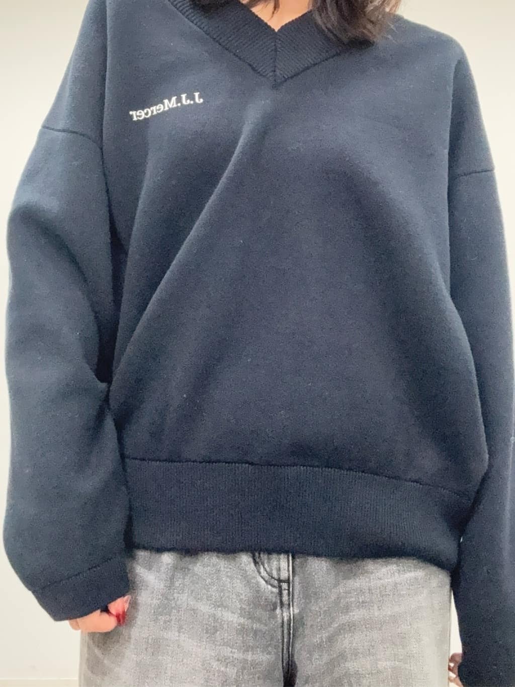 BUNさんの「DRESSTERIOR｜ヴィンテージ加工ワイドデニムパンツ」を使ったコーディネート