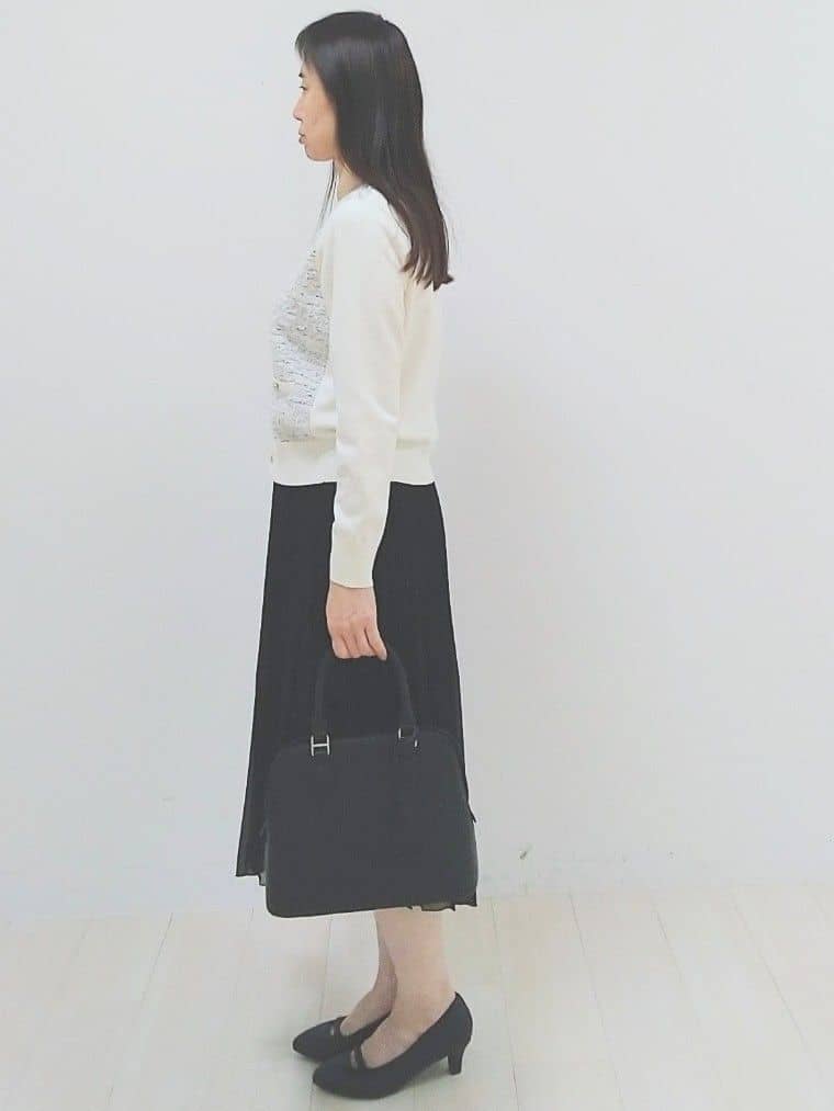 SANAさんの「Reflect｜【着映え◎】ツイード風ニットカーディガン」を使ったコーディネート