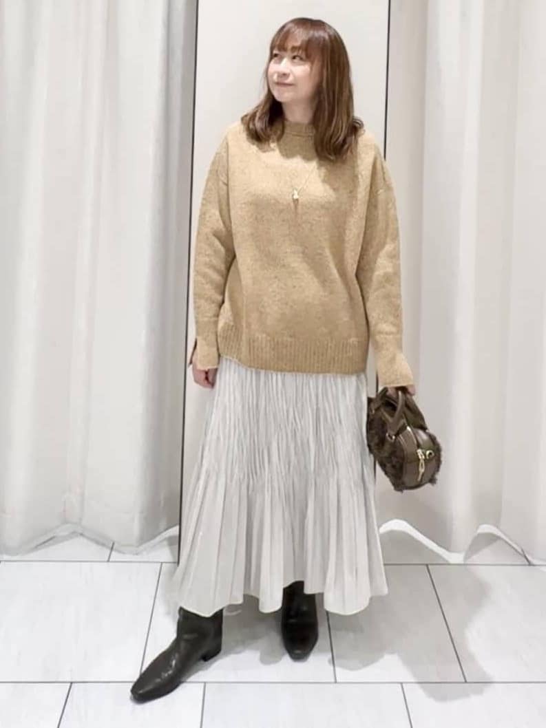 ʏᴜᴋɪᴋᴏさんの「UNTITLED｜【ゆったり】三つ杢カラーニット」を使ったコーディネート