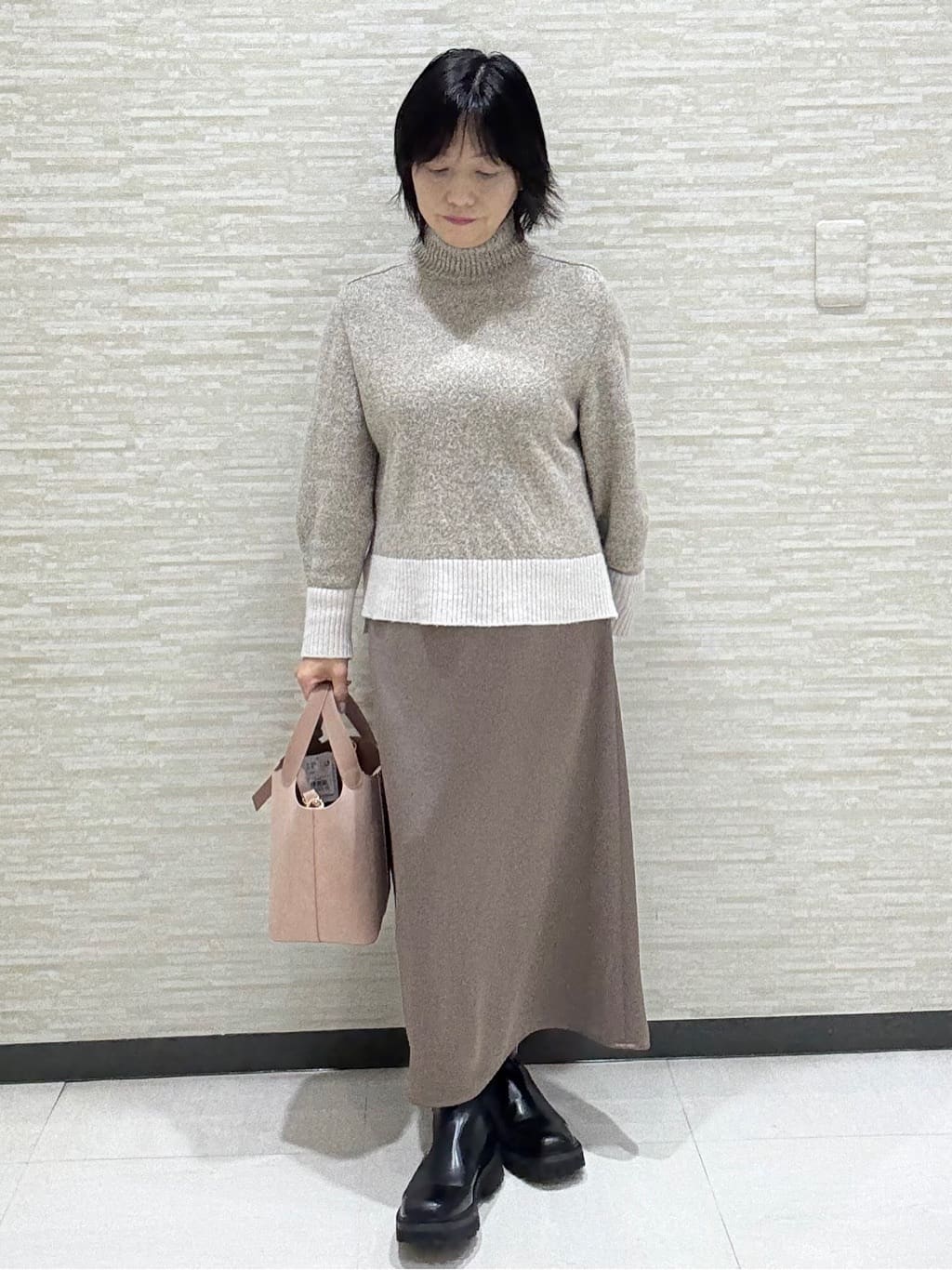 KITAさんの「UNTITLED｜【8色展開/洗える】ウールカシミヤ ハイネックニット」を使ったコーディネート