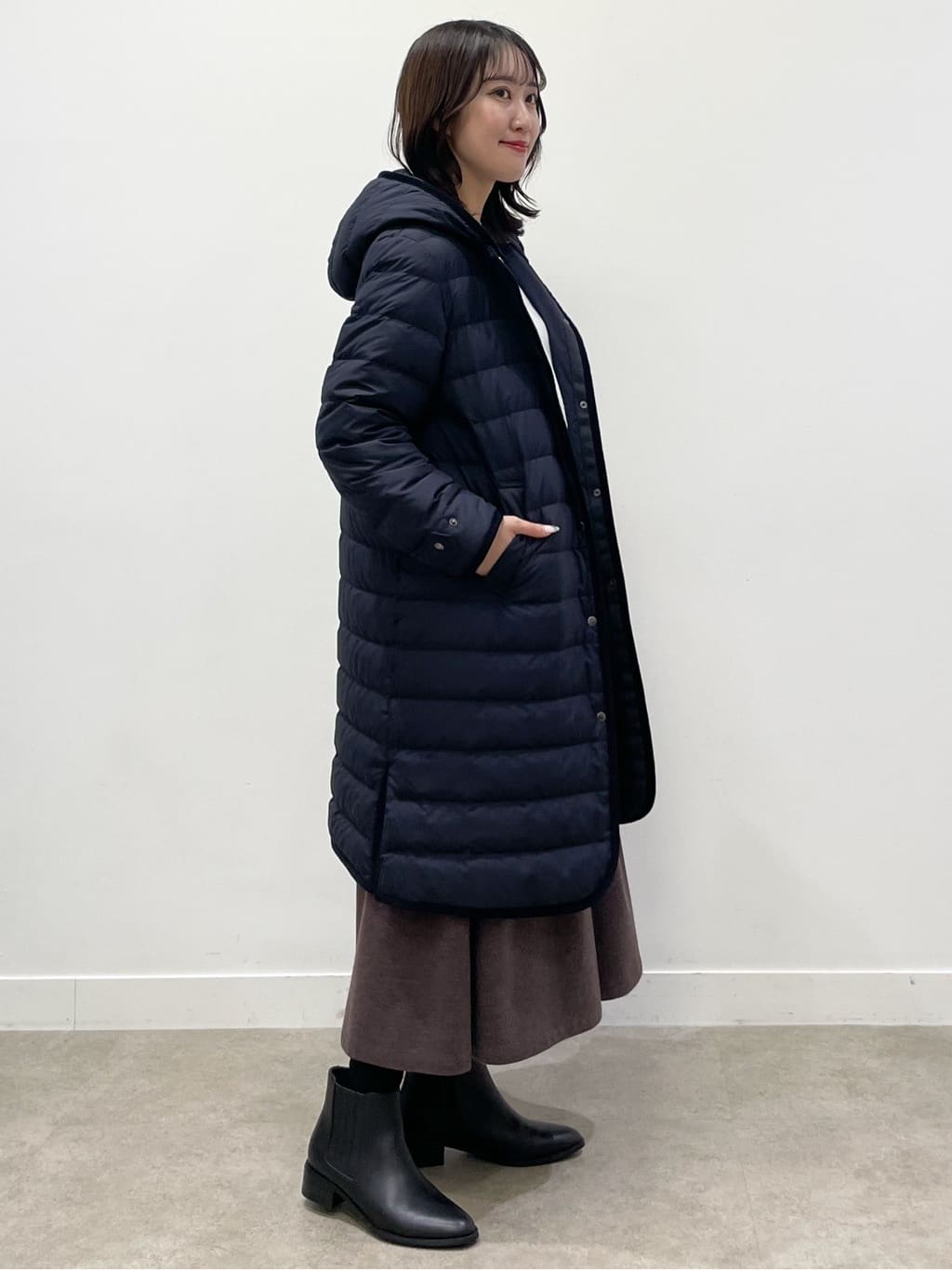 yukariさんの「Dessin｜【撥水・2WAY】ミュラーダウンコートロング丈」を使ったコーディネート