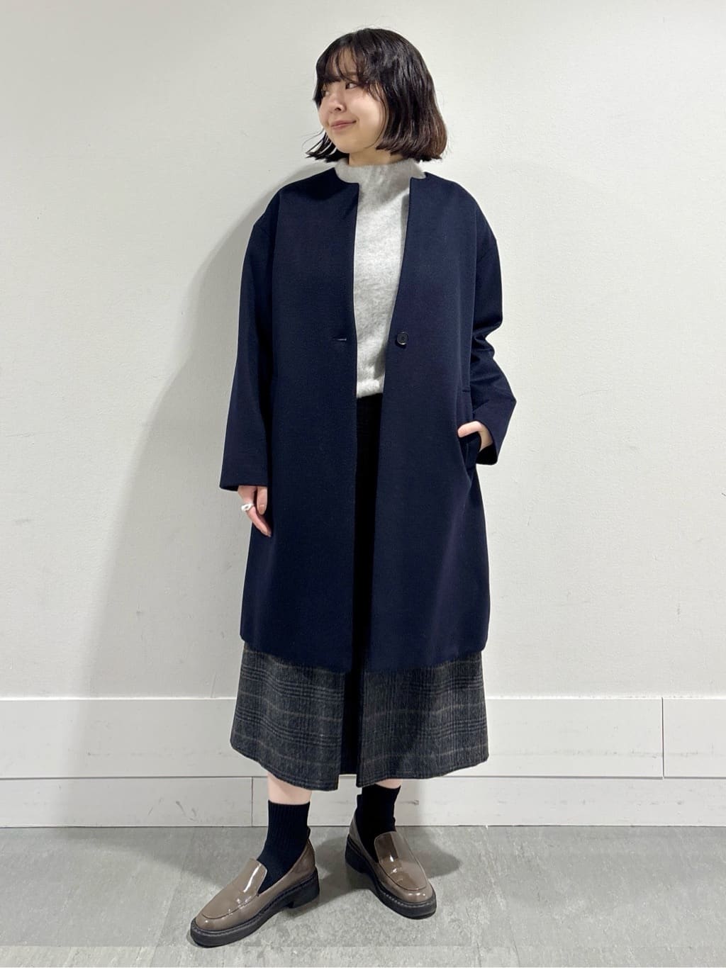 モエカさんの「UNTITLED｜【大人な品格/ふわふわニット】フォックスカシミヤ コクーンニット」を使ったコーディネート