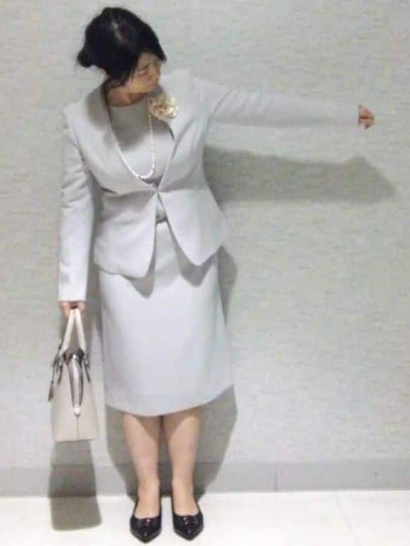 sakoさんの「Reflect｜【SS-4Lサイズ／通勤／セットアップ可】ノーカラージャケット」を使ったコーディネート