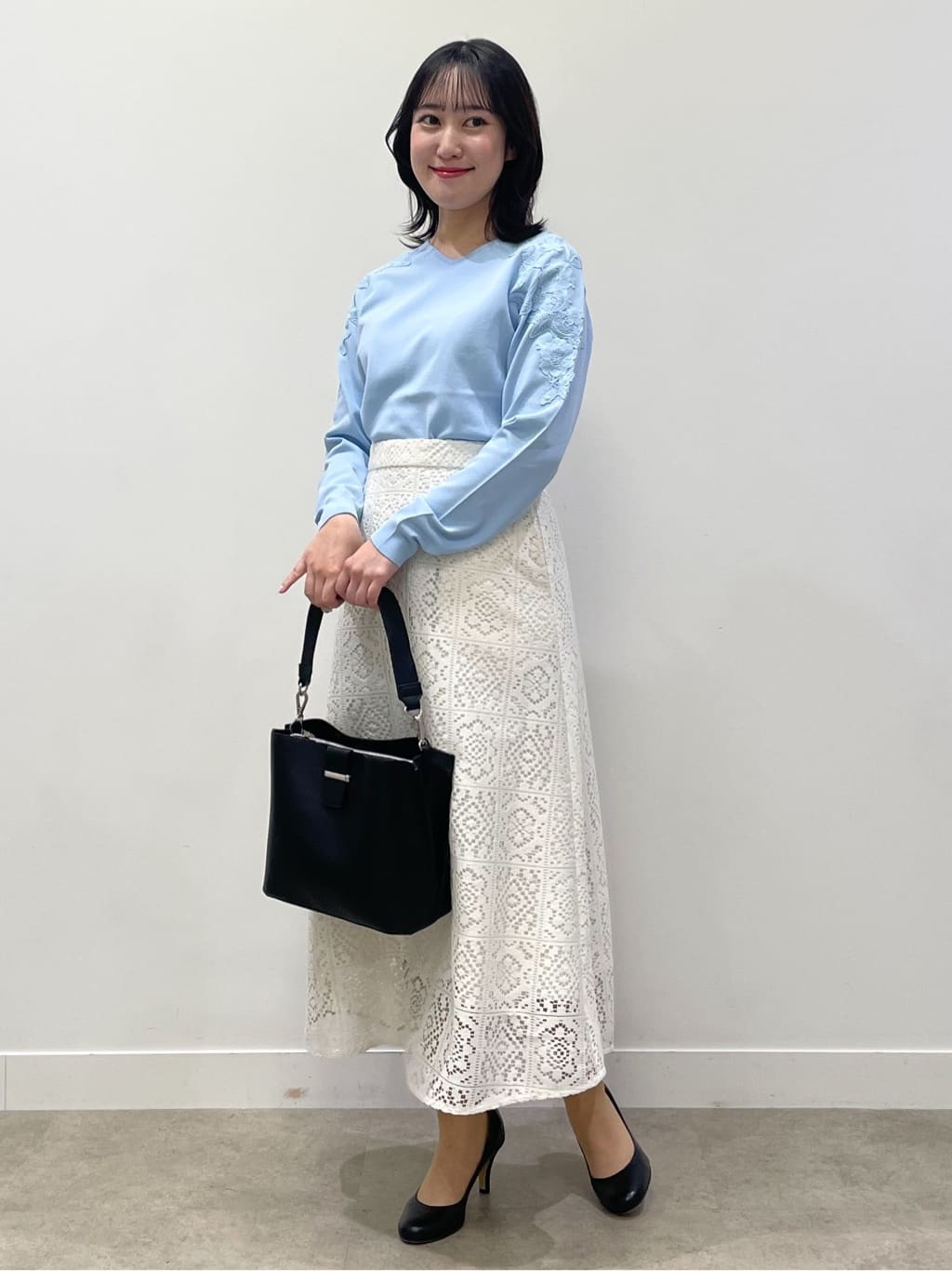 yukariさんの「Reflect｜レースデザインスリーブニットプルオーバー」を使ったコーディネート