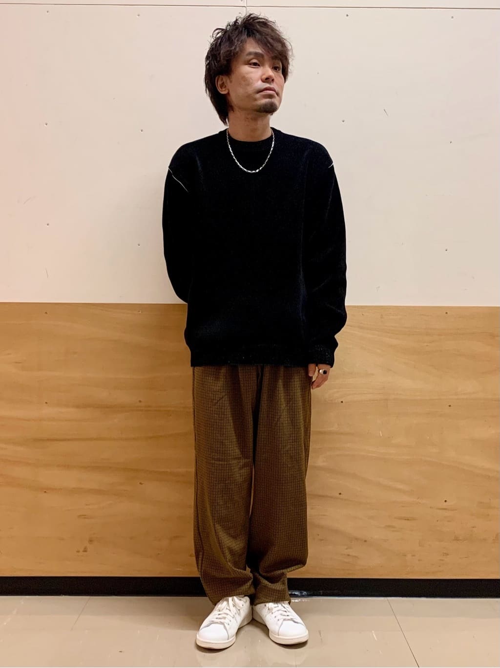 MATUさんの「THE SHOP TK｜【包み込まれるような柔らかさ】配色モールニット 洗濯機OK」を使ったコーディネート