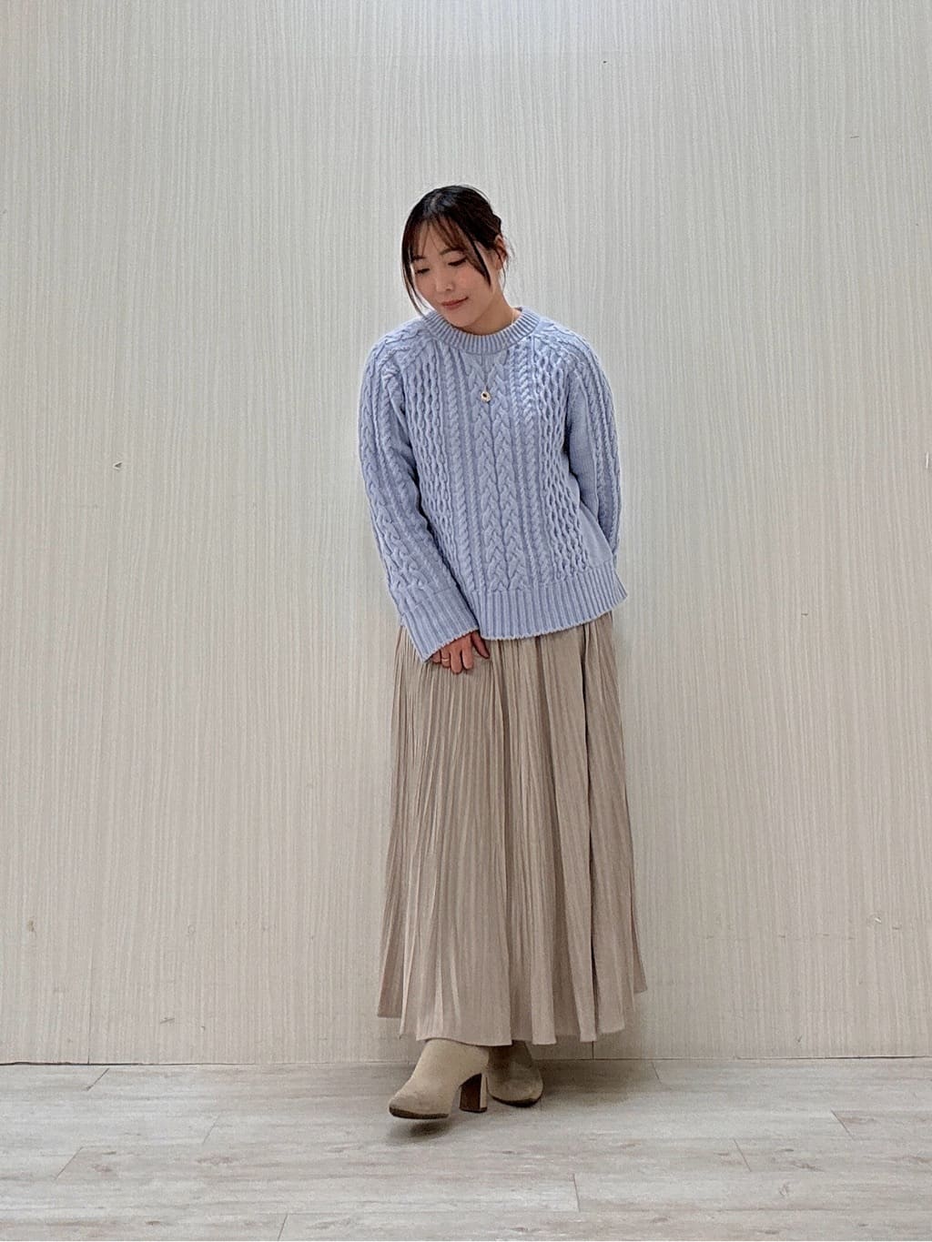 ayakaさんの「UNTITLED｜【洗える】スポンディッシュ ケーブル柄ニット」を使ったコーディネート