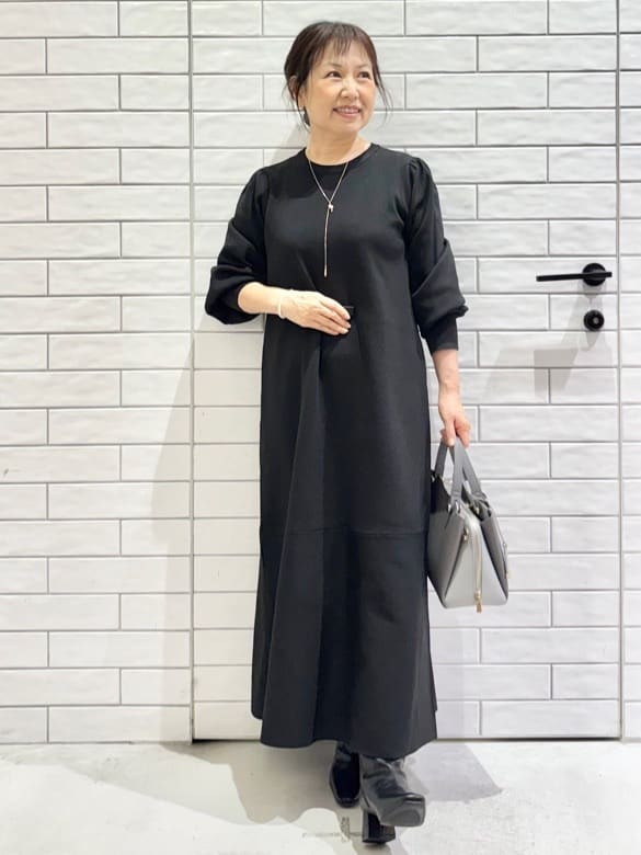 yさんの「OPAQUE.CLIP｜ウールライクメルトンノーカラーコート【洗濯機洗い可】」を使ったコーディネート