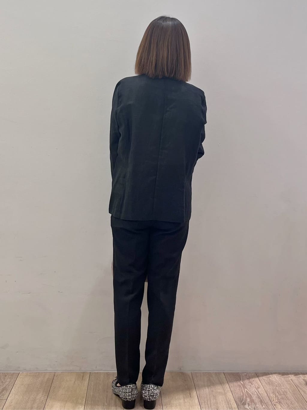 kcさんの「OPAQUE.CLIP｜麻調シアーダブルブレストテーラードジャケット【洗濯機洗い可】」を使ったコーディネート