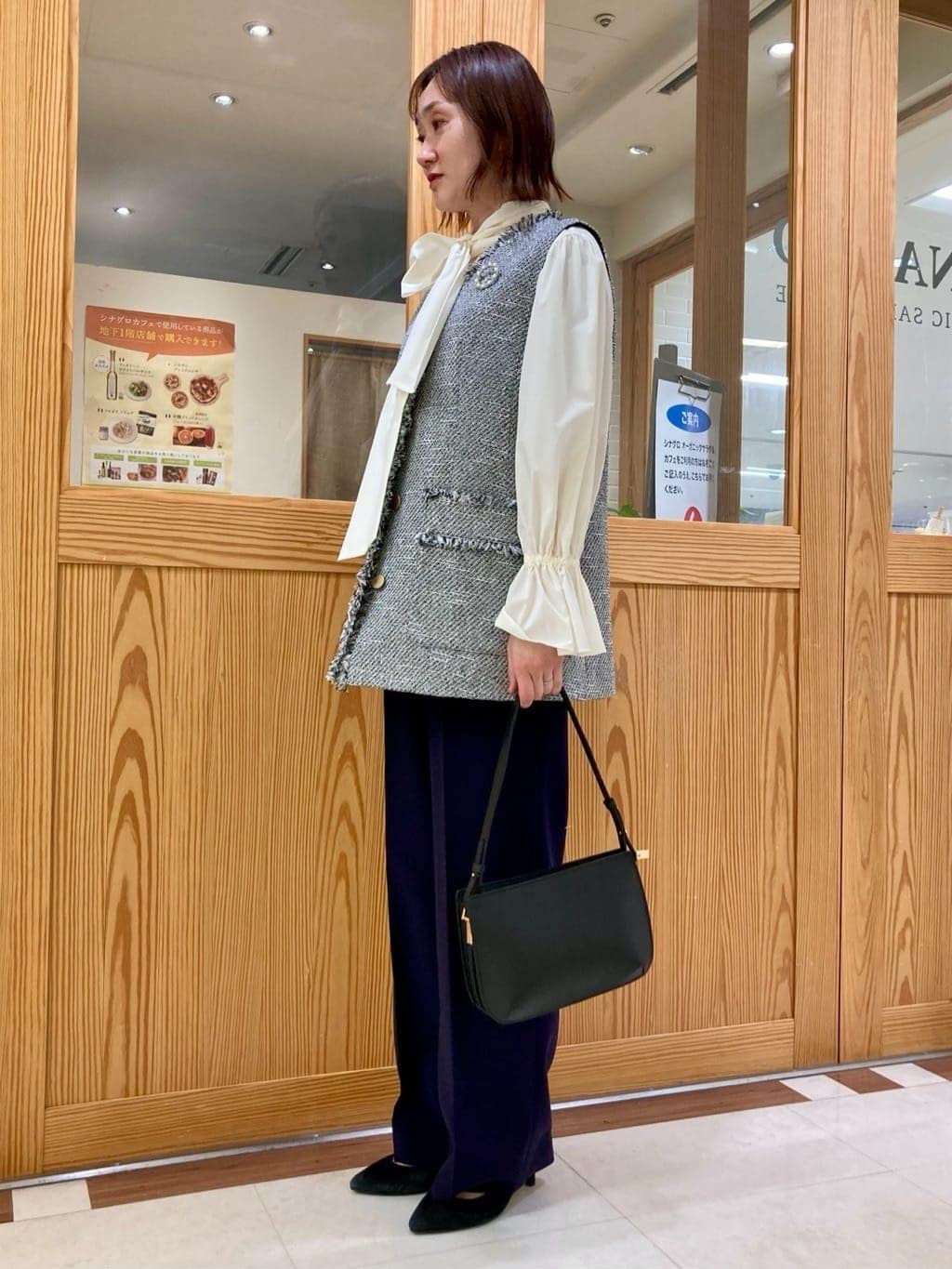 ゆうさんの「UNTITLED｜【オンオフ使える】スラブツイード ジレ」を使ったコーディネート