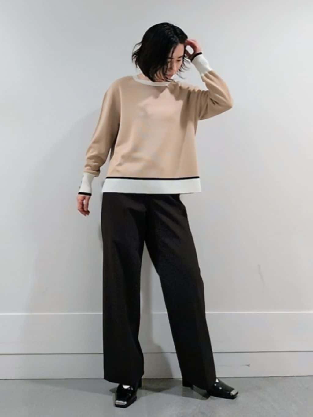 ミズタさんの「UNTITLED｜【アンサンブル可/洗える】ウールミラノリブニット」を使ったコーディネート