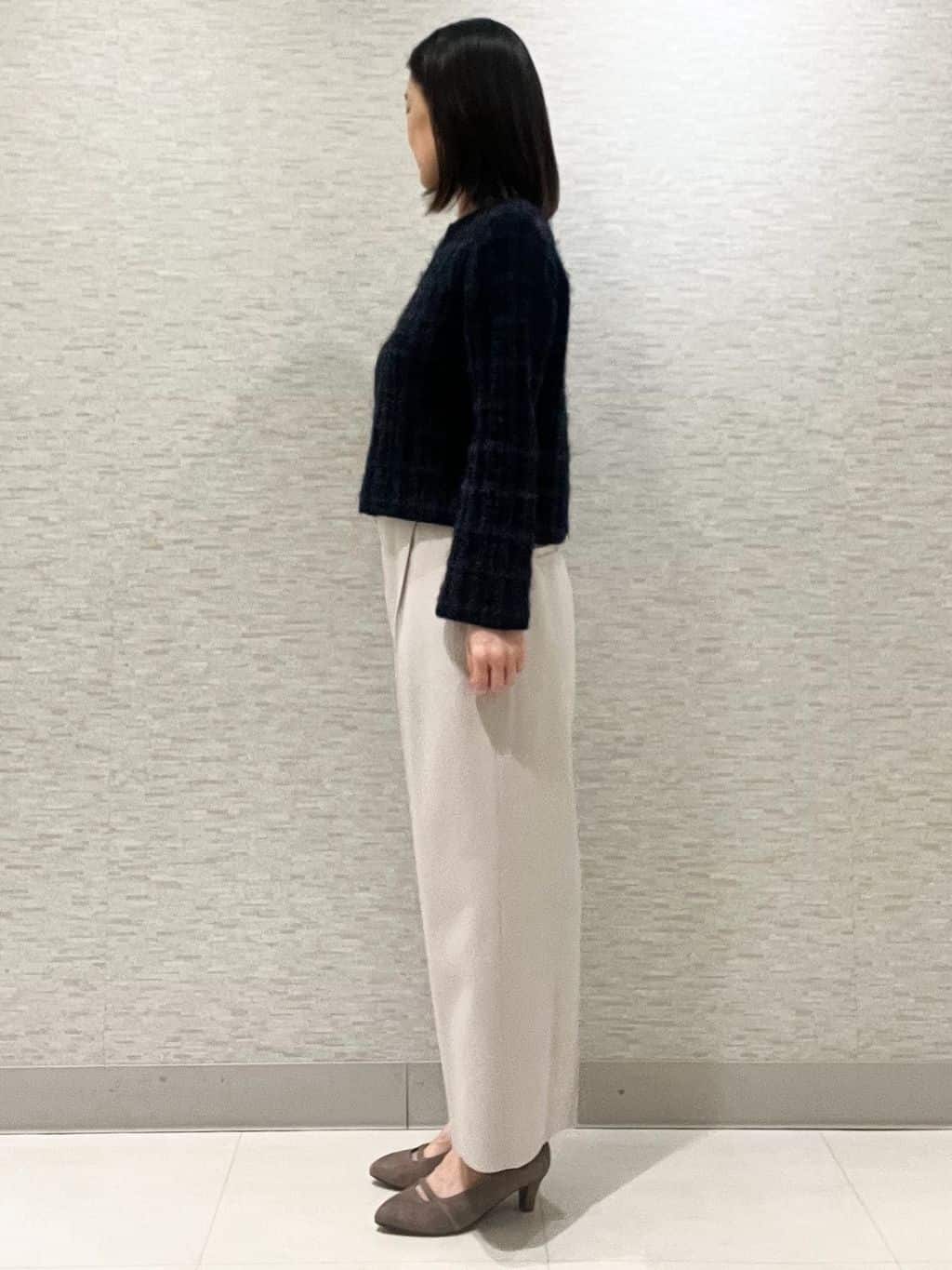marikoさんの「Reflect｜【SS-4Lサイズ／衿が顔に当たらない◎】スタンドネックミドルコート」を使ったコーディネート