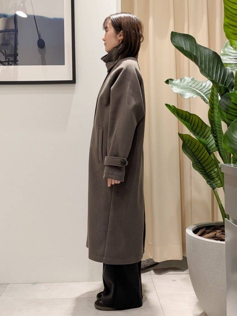 なめさんの「THE SHOP TK｜ジャージメルトンスタンドカラーコート」を使ったコーディネート