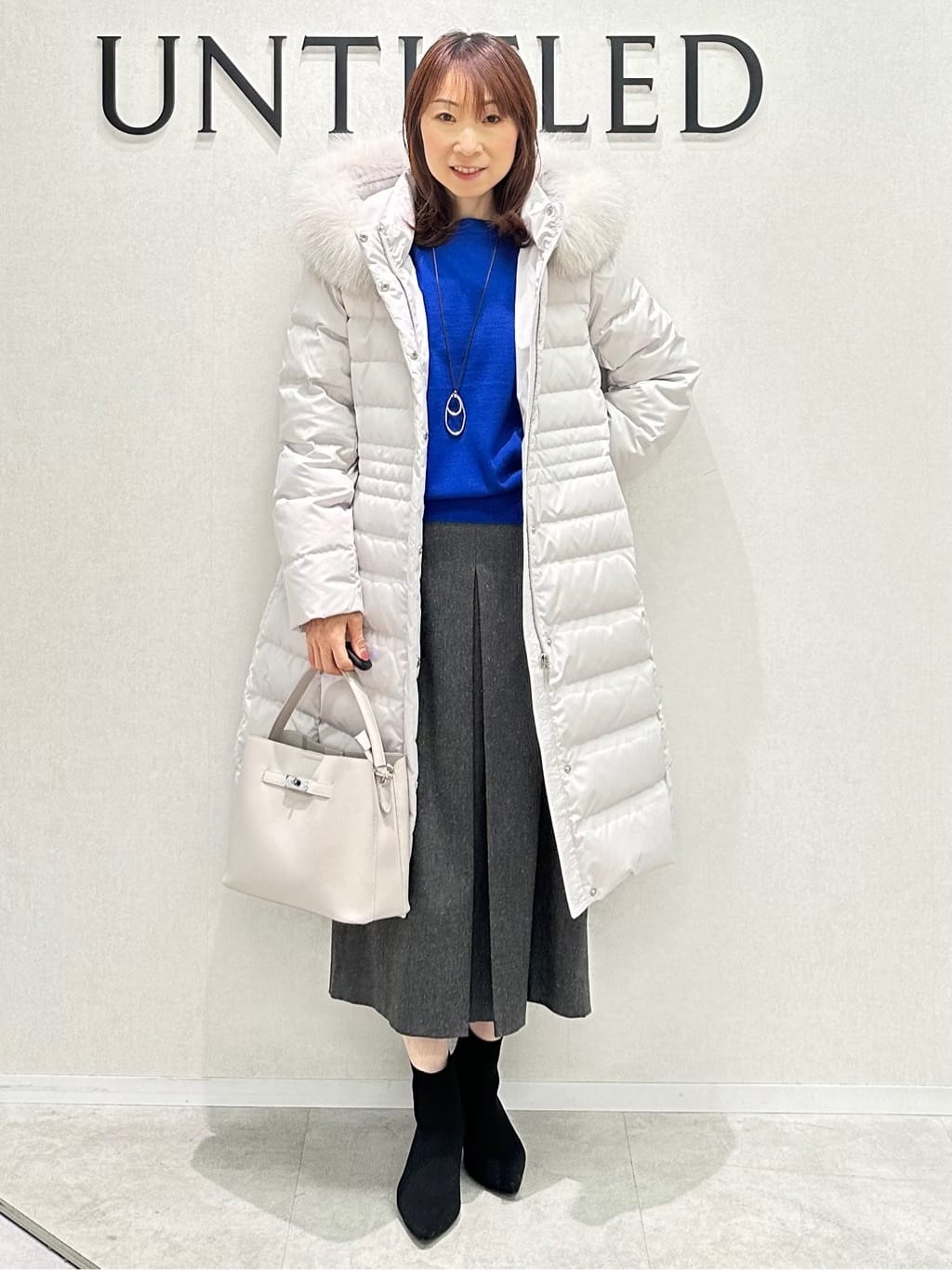 Miwaさんの「UNTITLED｜【アンサンブル可/洗える】シルクウールカシミヤ ドルマンスリーブニット」を使ったコーディネート
