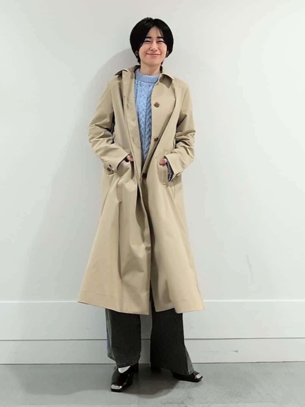ミズタさんの「UNTITLED｜◆【はっ水/洗える】タスランステンカラーコート」を使ったコーディネート