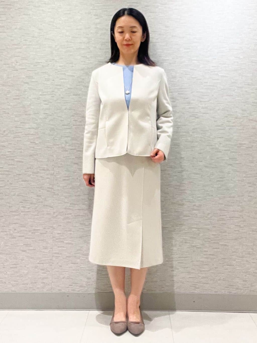 marikoさんの「Reflect｜【ライトアウター／通勤におすすめ◎／セットアップ可／すっきりシルエット】キレイめジャージジャケット」を使ったコーディネート