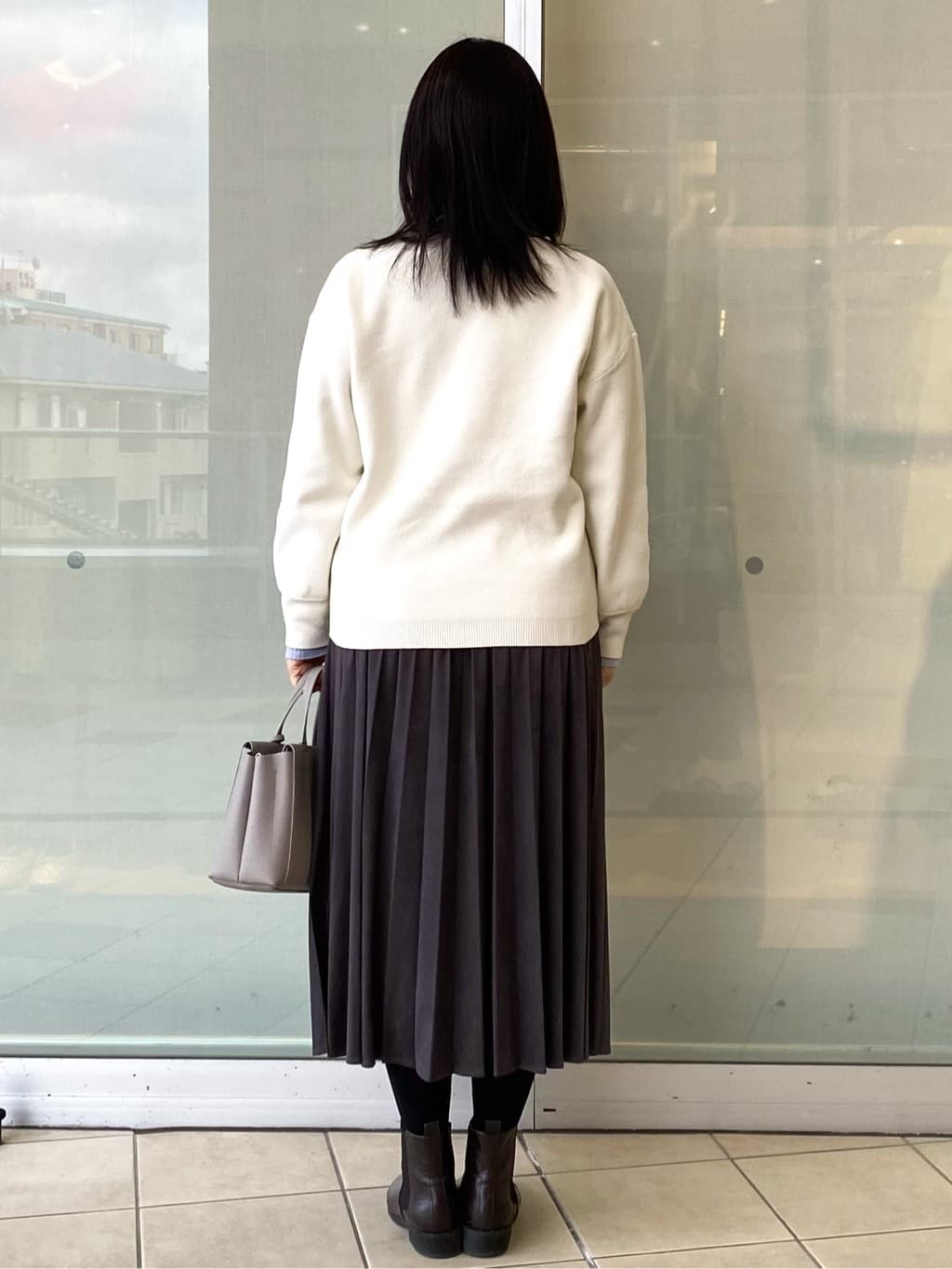 Jeanさんの「OPAQUE.CLIP｜サイド編地切替ニットトップス／セットアップ対応【洗濯機OK】」を使ったコーディネート