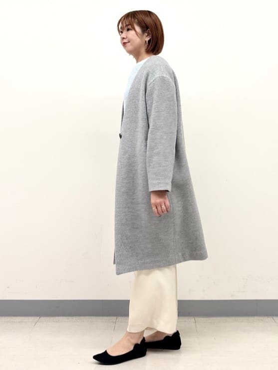 まいこさんの「INDIVI｜【軽量／ウール混】ライトフォルム ロングコート」を使ったコーディネート