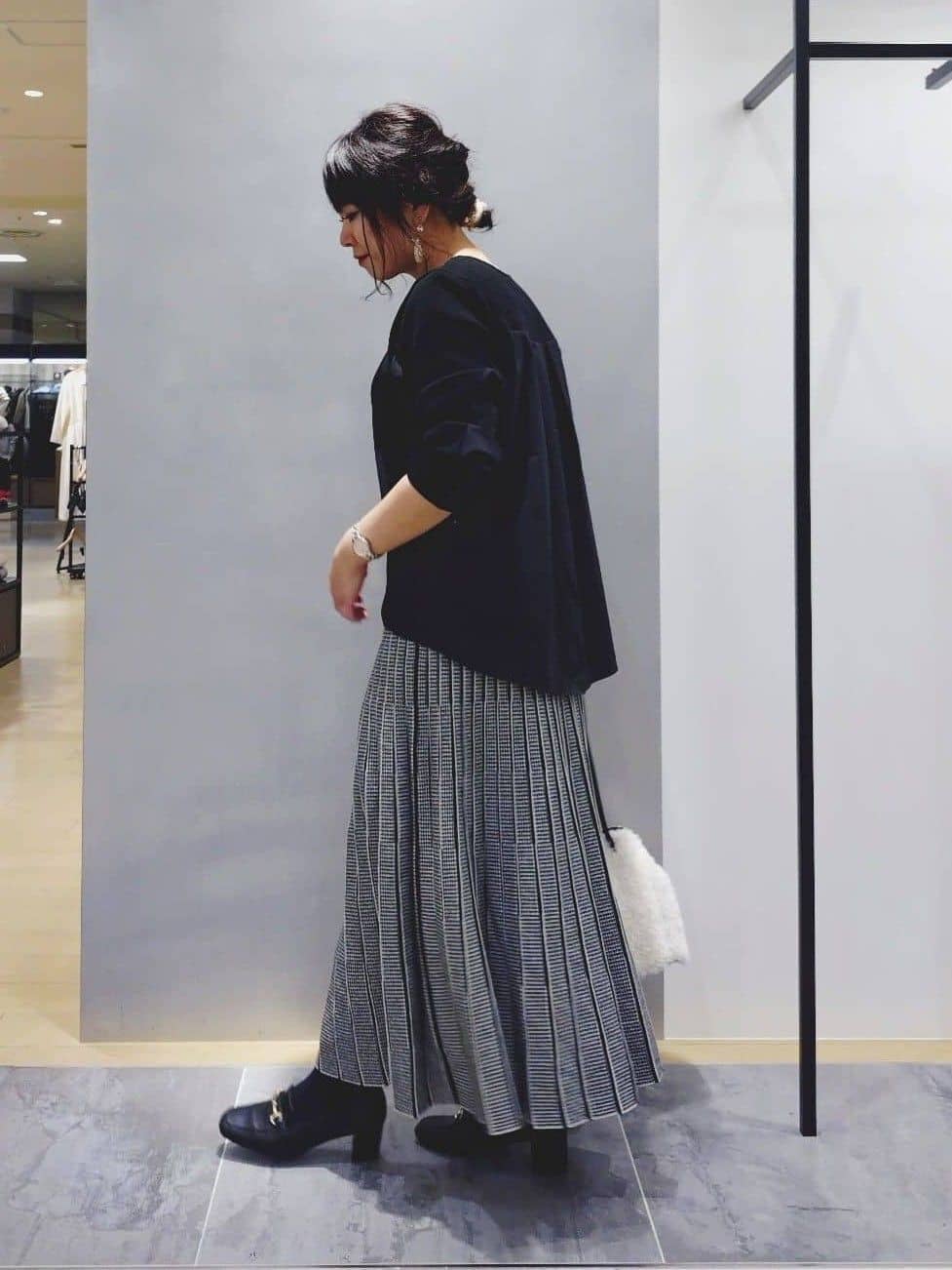 TOMOMIさんの「INDIVI｜【軽量／ウール混】ライトフォルム ロングコート」を使ったコーディネート