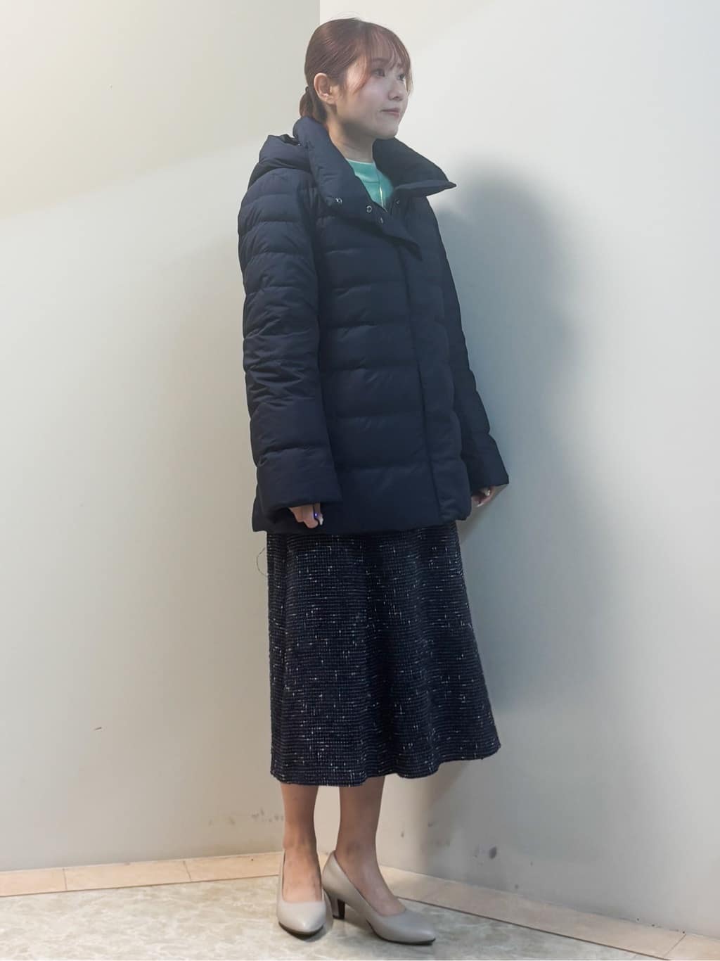 Sawaさんの「Reflect｜【SS-4Lサイズ】フーデッドミドルダウンコート」を使ったコーディネート