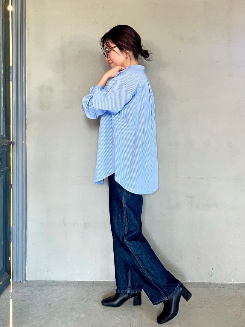 saoriさんの「【手洗い可】2wayストライプブラウス」を使ったコーディネート