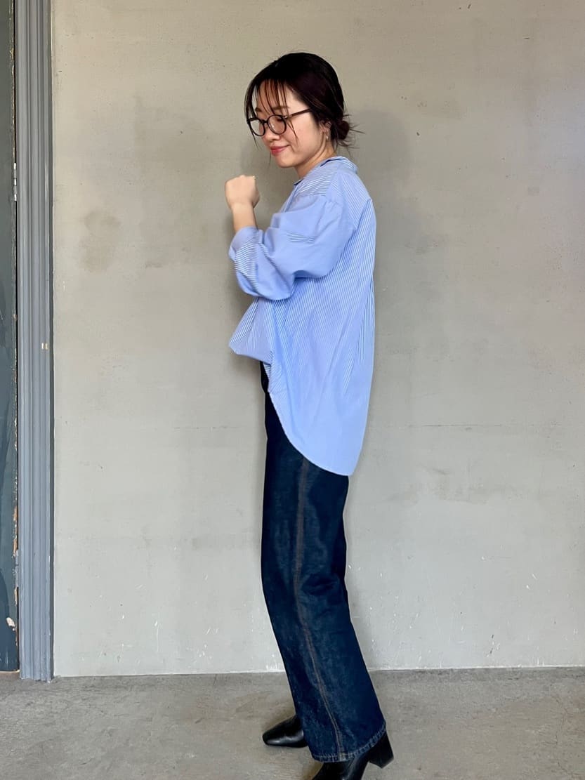 saoriさんの「【手洗い可】2wayストライプブラウス」を使ったコーディネート