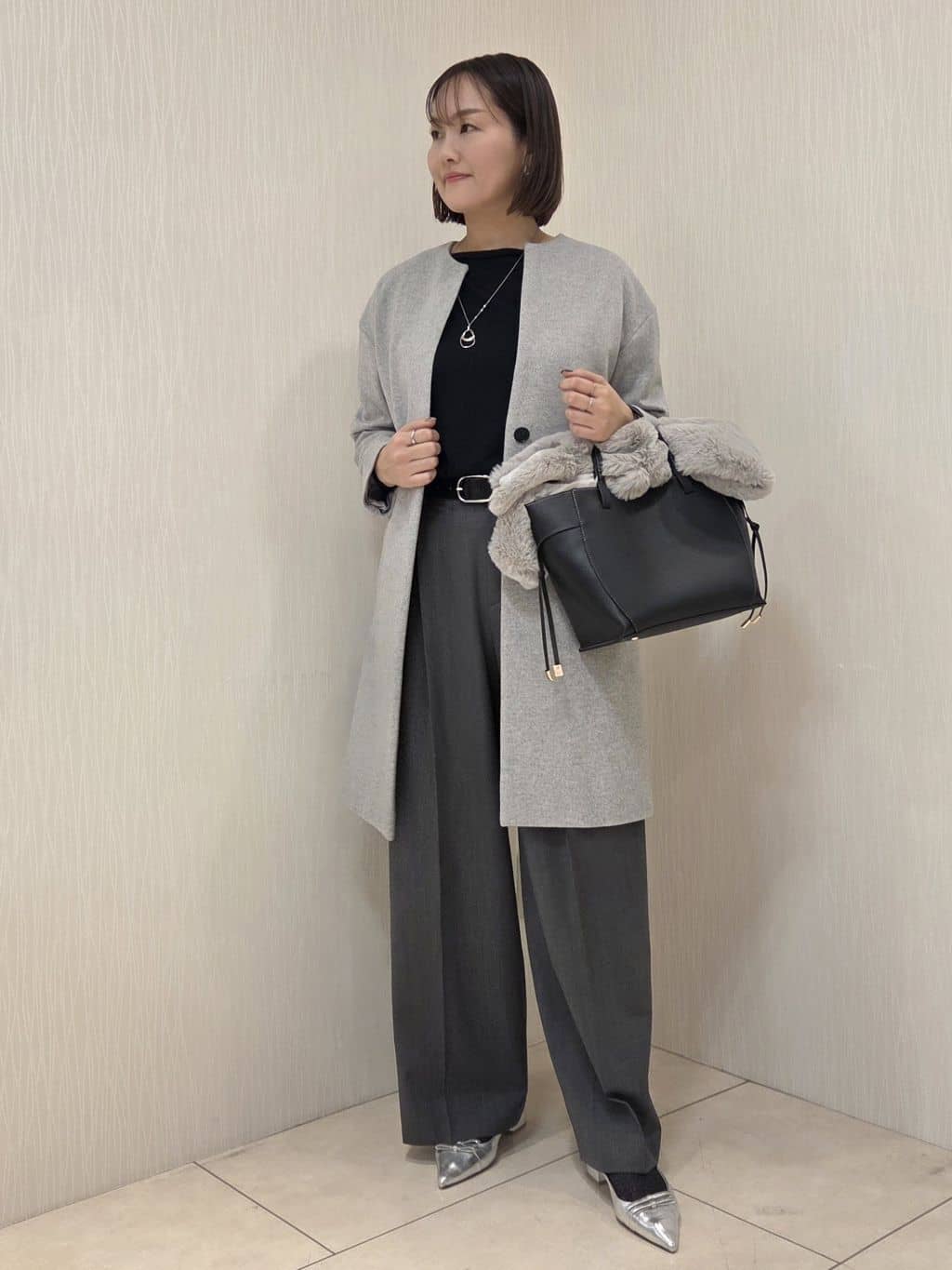 naokoさんの「UNTITLED｜【8色展開/体型カバー】魅せるタイムレスニット」を使ったコーディネート