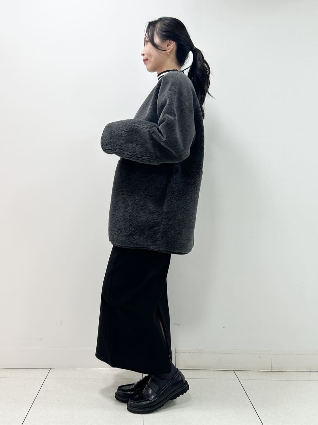 Kaiさんの「Dessin｜【2WAY】フェイクムートンコート」を使ったコーディネート