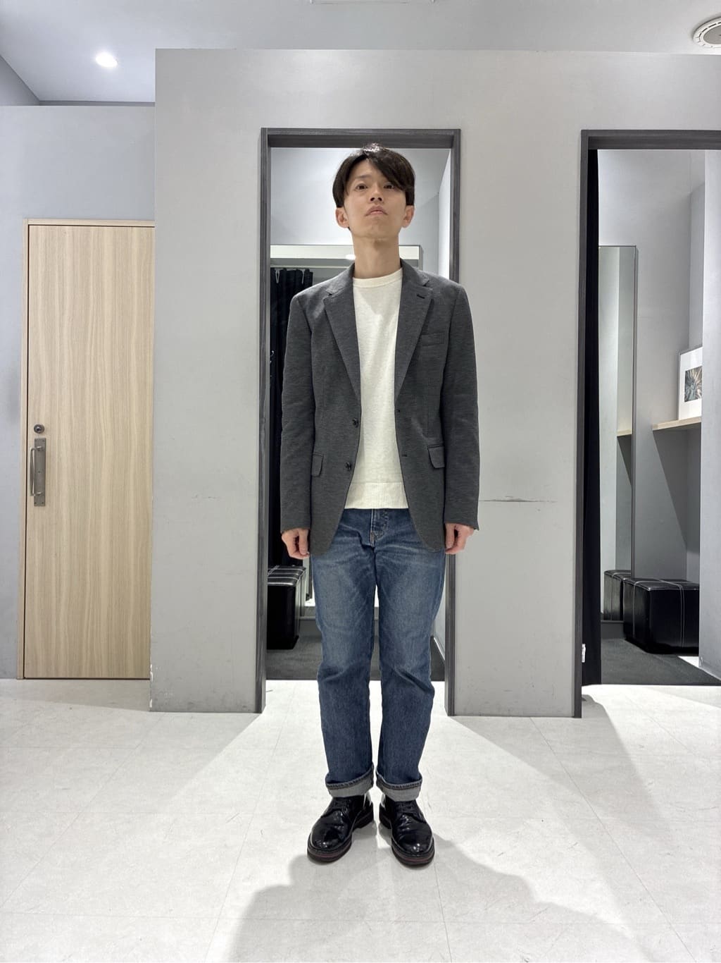 わいずみさんの「TAKEO KIKUCHI｜【None Of Stress】ストレッチ ダウンブルゾン」を使ったコーディネート