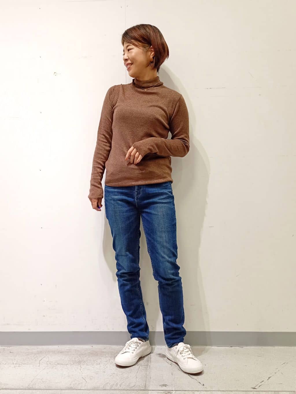Kさんの「INDIVI｜【名品／撥水／抗菌防臭】ショート丈リサイクルダウンコート」を使ったコーディネート