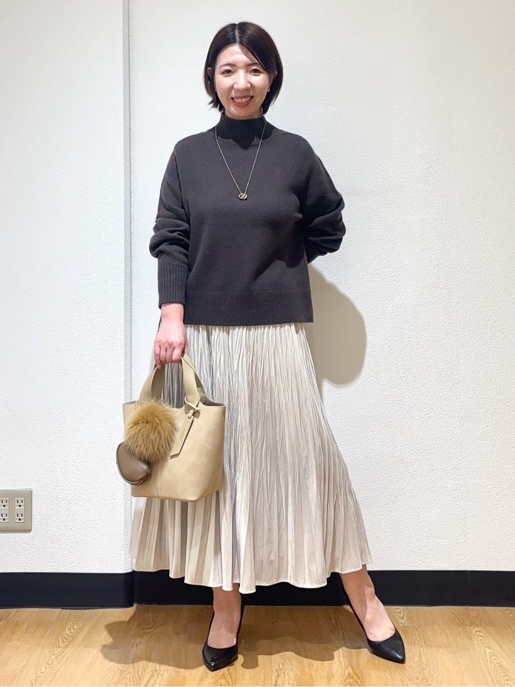 MIKIKOさんの「UNTITLED｜【8色展開/洗える】ウールカシミヤ ハイネックニット」を使ったコーディネート