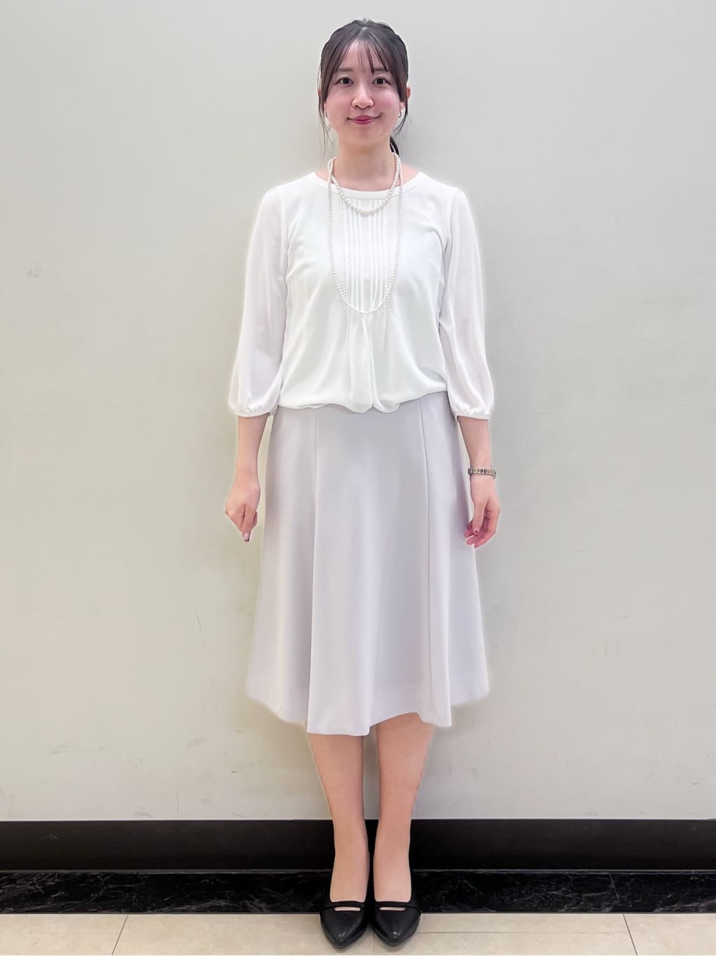 mikikoさんの「Reflect｜【SS-4Lサイズ】ピンタック&times;スカラレースブラウス」を使ったコーディネート
