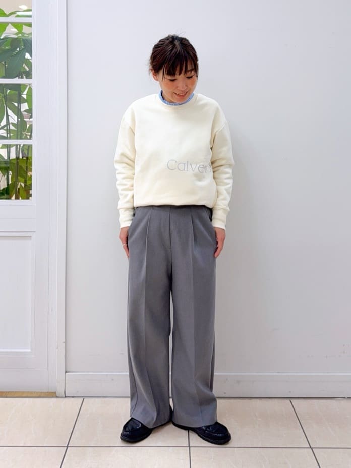 Osawaさんの「Dessin｜【洗える】裏起毛ロゴスウェット」を使ったコーディネート