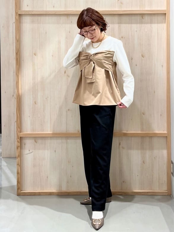 nakoさんの「THE SHOP TK｜布帛切替カットソー」を使ったコーディネート
