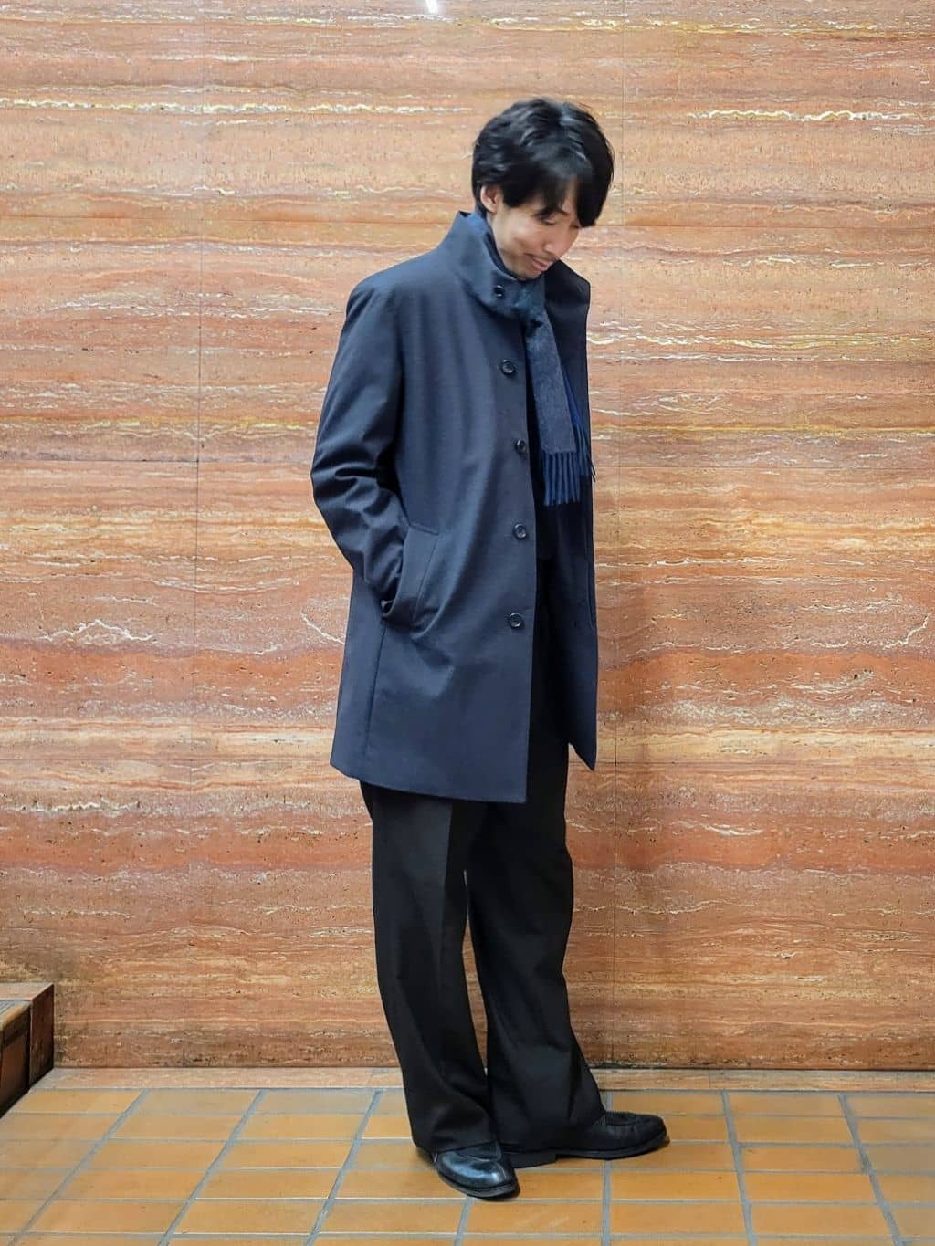 piroyaさんの「TAKEO KIKUCHI｜【ダウンライナー付き】ドビースタンドカラーコート」を使ったコーディネート